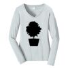 Ladies Long Sleeve Fan Favorite V Neck Tee Thumbnail