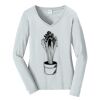 Ladies Long Sleeve Fan Favorite V Neck Tee Thumbnail