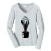 Ladies Long Sleeve Fan Favorite V Neck Tee Thumbnail