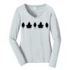 Ladies Long Sleeve Fan Favorite V Neck Tee Thumbnail