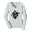 Ladies Long Sleeve Fan Favorite V Neck Tee Thumbnail