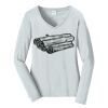 Ladies Long Sleeve Fan Favorite V Neck Tee Thumbnail