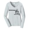 Ladies Long Sleeve Fan Favorite V Neck Tee Thumbnail