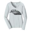 Ladies Long Sleeve Fan Favorite V Neck Tee Thumbnail