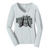 Ladies Long Sleeve Fan Favorite V Neck Tee Thumbnail