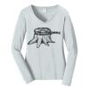 Ladies Long Sleeve Fan Favorite V Neck Tee Thumbnail