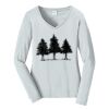 Ladies Long Sleeve Fan Favorite V Neck Tee Thumbnail