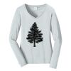 Ladies Long Sleeve Fan Favorite V Neck Tee Thumbnail