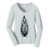 Ladies Long Sleeve Fan Favorite V Neck Tee Thumbnail