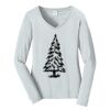 Ladies Long Sleeve Fan Favorite V Neck Tee Thumbnail