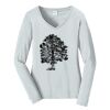 Ladies Long Sleeve Fan Favorite V Neck Tee Thumbnail