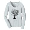 Ladies Long Sleeve Fan Favorite V Neck Tee Thumbnail