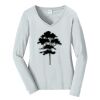 Ladies Long Sleeve Fan Favorite V Neck Tee Thumbnail