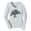 Ladies Long Sleeve Fan Favorite V Neck Tee Thumbnail