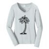 Ladies Long Sleeve Fan Favorite V Neck Tee Thumbnail