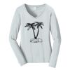 Ladies Long Sleeve Fan Favorite V Neck Tee Thumbnail