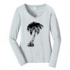 Ladies Long Sleeve Fan Favorite V Neck Tee Thumbnail