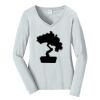 Ladies Long Sleeve Fan Favorite V Neck Tee Thumbnail