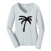 Ladies Long Sleeve Fan Favorite V Neck Tee Thumbnail