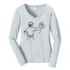 Ladies Long Sleeve Fan Favorite V Neck Tee Thumbnail