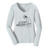 Ladies Long Sleeve Fan Favorite V Neck Tee Thumbnail