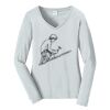 Ladies Long Sleeve Fan Favorite V Neck Tee Thumbnail