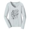 Ladies Long Sleeve Fan Favorite V Neck Tee Thumbnail