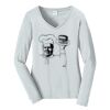 Ladies Long Sleeve Fan Favorite V Neck Tee Thumbnail