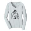 Ladies Long Sleeve Fan Favorite V Neck Tee Thumbnail