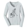 Ladies Long Sleeve Fan Favorite V Neck Tee Thumbnail