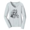 Ladies Long Sleeve Fan Favorite V Neck Tee Thumbnail