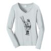 Ladies Long Sleeve Fan Favorite V Neck Tee Thumbnail