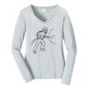 Ladies Long Sleeve Fan Favorite V Neck Tee Thumbnail