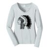 Ladies Long Sleeve Fan Favorite V Neck Tee Thumbnail