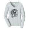 Ladies Long Sleeve Fan Favorite V Neck Tee Thumbnail