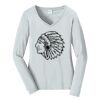 Ladies Long Sleeve Fan Favorite V Neck Tee Thumbnail