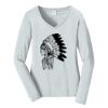 Ladies Long Sleeve Fan Favorite V Neck Tee Thumbnail