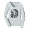 Ladies Long Sleeve Fan Favorite V Neck Tee Thumbnail