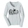 Ladies Long Sleeve Fan Favorite V Neck Tee Thumbnail