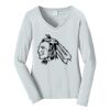 Ladies Long Sleeve Fan Favorite V Neck Tee Thumbnail