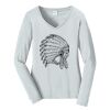 Ladies Long Sleeve Fan Favorite V Neck Tee Thumbnail