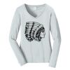 Ladies Long Sleeve Fan Favorite V Neck Tee Thumbnail