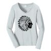 Ladies Long Sleeve Fan Favorite V Neck Tee Thumbnail