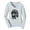 Ladies Long Sleeve Fan Favorite V Neck Tee Thumbnail