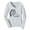 Ladies Long Sleeve Fan Favorite V Neck Tee Thumbnail