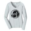 Ladies Long Sleeve Fan Favorite V Neck Tee Thumbnail