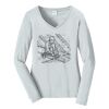 Ladies Long Sleeve Fan Favorite V Neck Tee Thumbnail