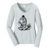 Ladies Long Sleeve Fan Favorite V Neck Tee Thumbnail