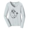 Ladies Long Sleeve Fan Favorite V Neck Tee Thumbnail