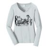 Ladies Long Sleeve Fan Favorite V Neck Tee Thumbnail